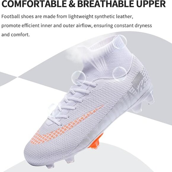 Zapatos De Fútbol Ultraligeros Para Hombre Botines De Fútbol Tenis Deportivas - Picture 2 of 4